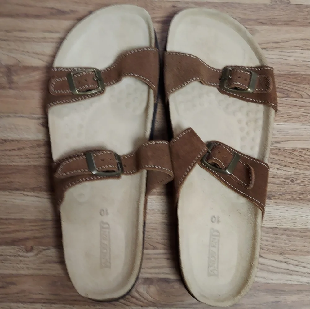 Lands End Suede Cork Sandles